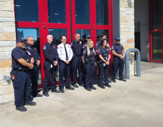 The new EMS crew stands in front of the station. Photo by Nalani Nuylan.