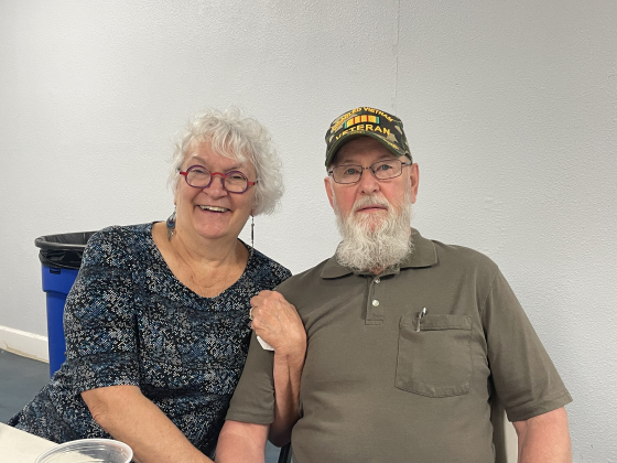 David and Brenda Lambert visited the VFW from Salado to enjoy a meal.