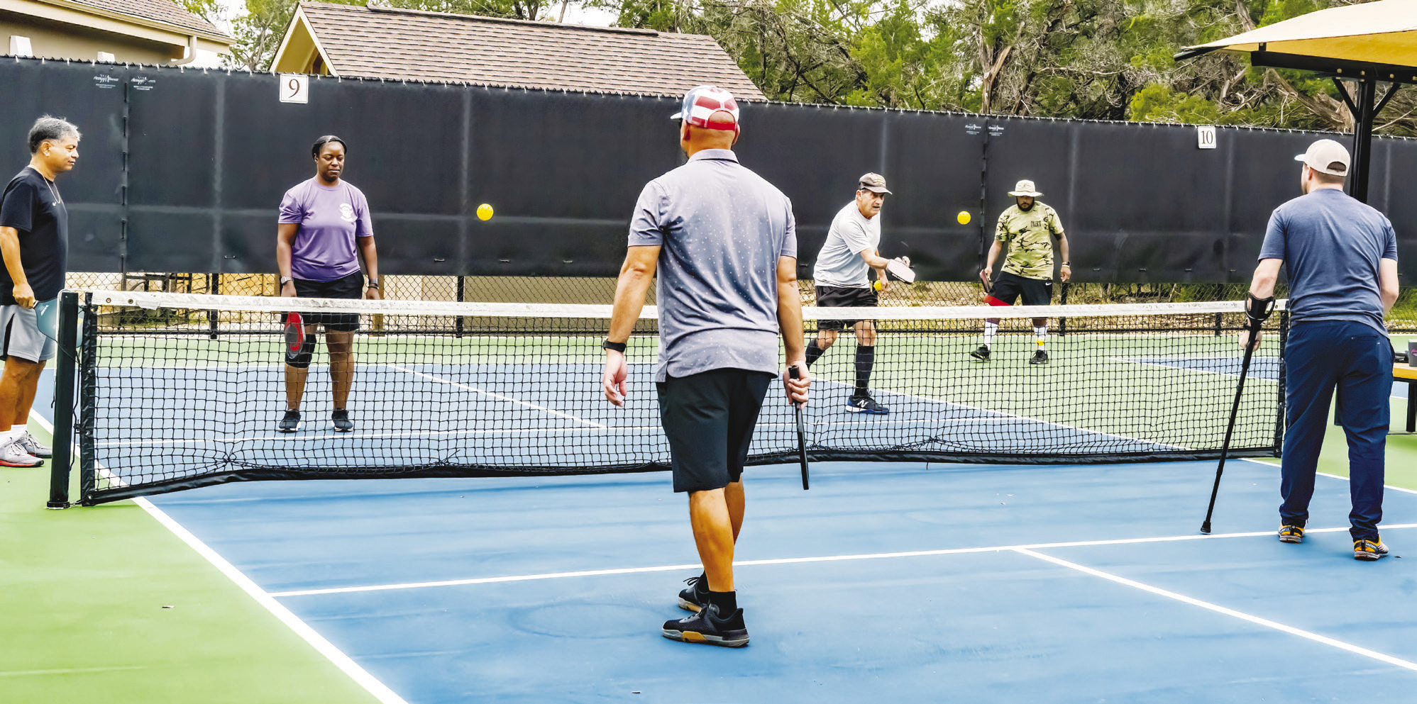 Georgetown area pickleball clubs honor out of town military group