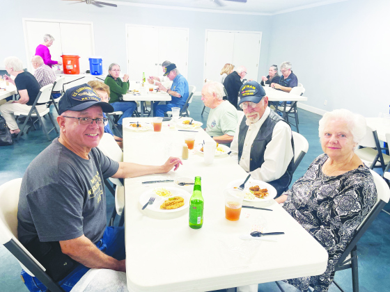 Veteran's enjoy a meal at VFW Post 8587 in Georgetown. 