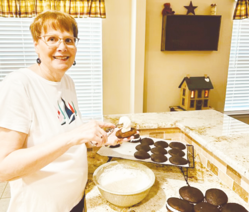 Cathy Hotham prepares whoopie pies.